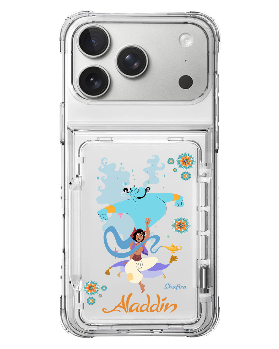 iPhone Crystal Wallet Standing Case - Aladdin And Genie