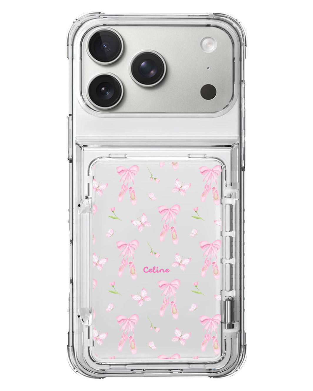 iPhone Crystal Wallet Standing Case - Ballerina Fly