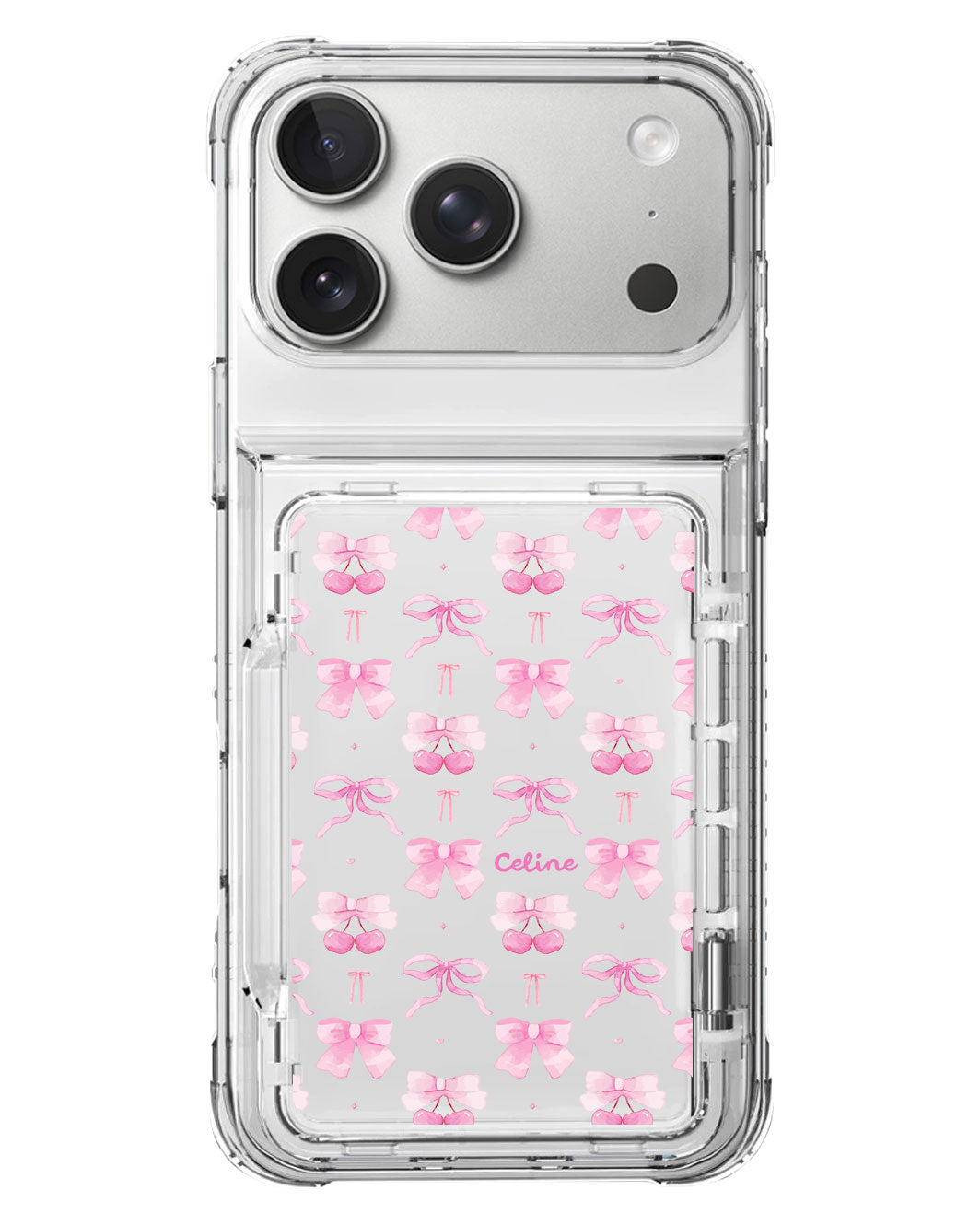 iPhone Crystal Wallet Standing Case - Berry Pin