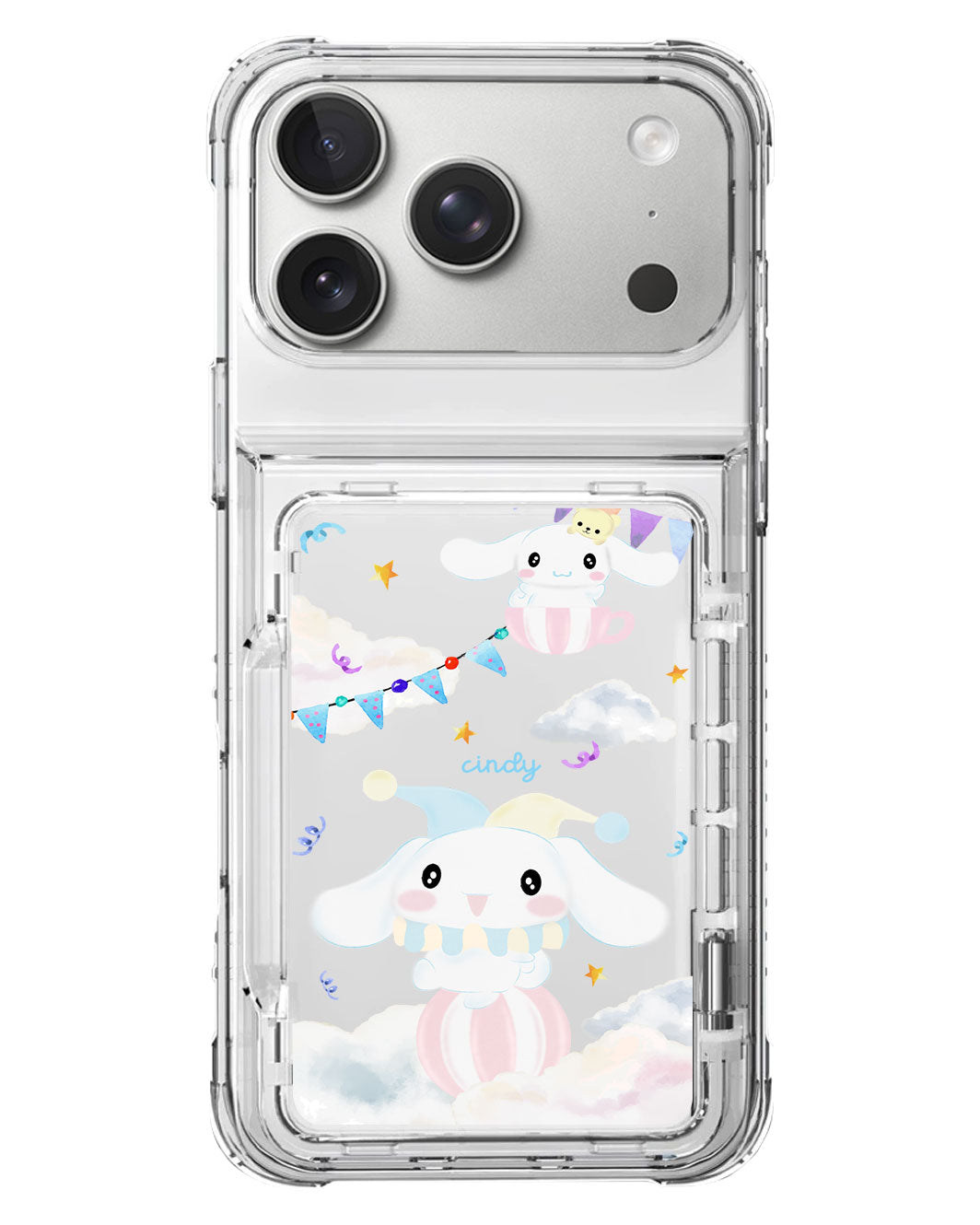 iPhone Crystal Wallet Standing Case - Cinnamoroll Circus