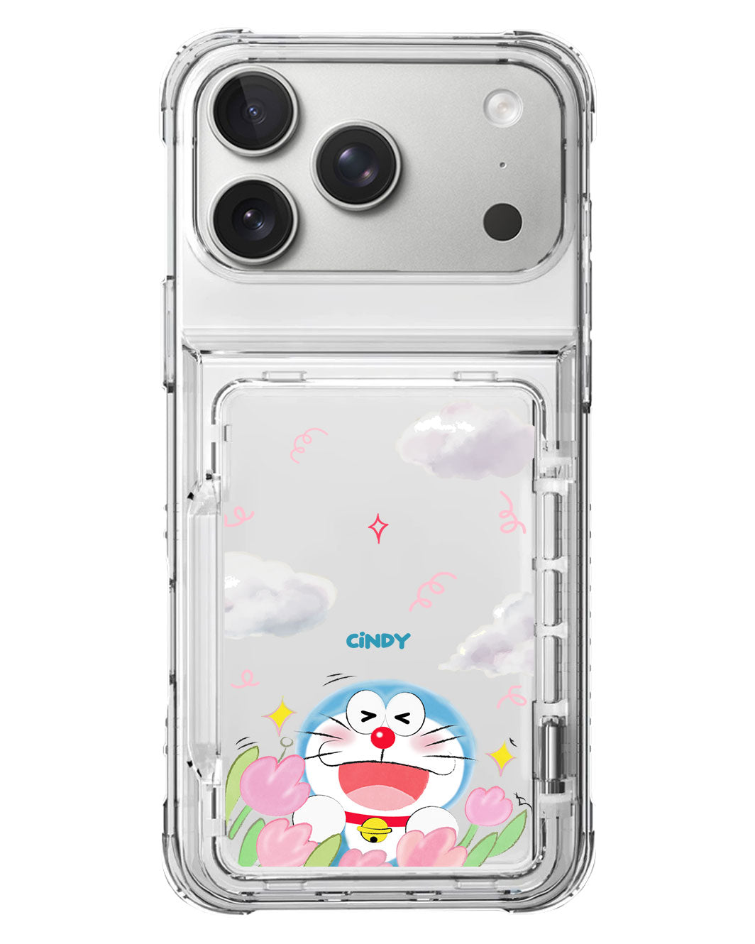 iPhone Crystal Wallet Standing Case - Dora Flower