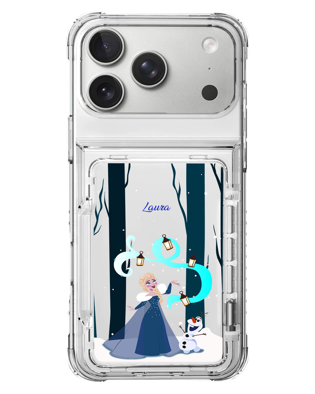 iPhone Crystal Wallet Standing Case - Elsa Olaf