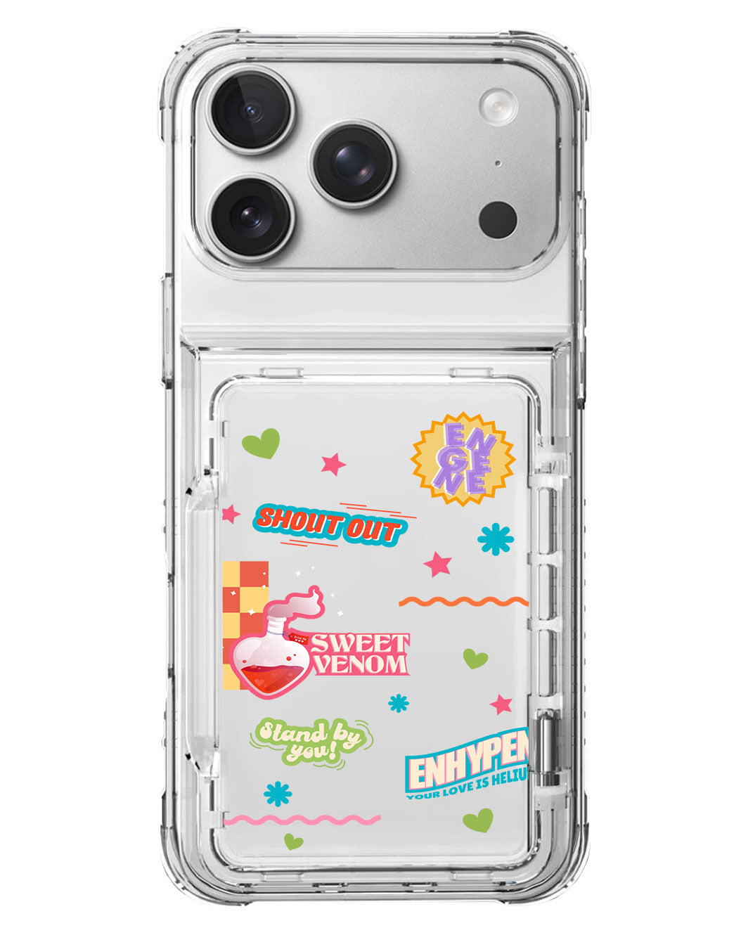 iPhone Crystal Wallet Standing Case - Enhypen 1