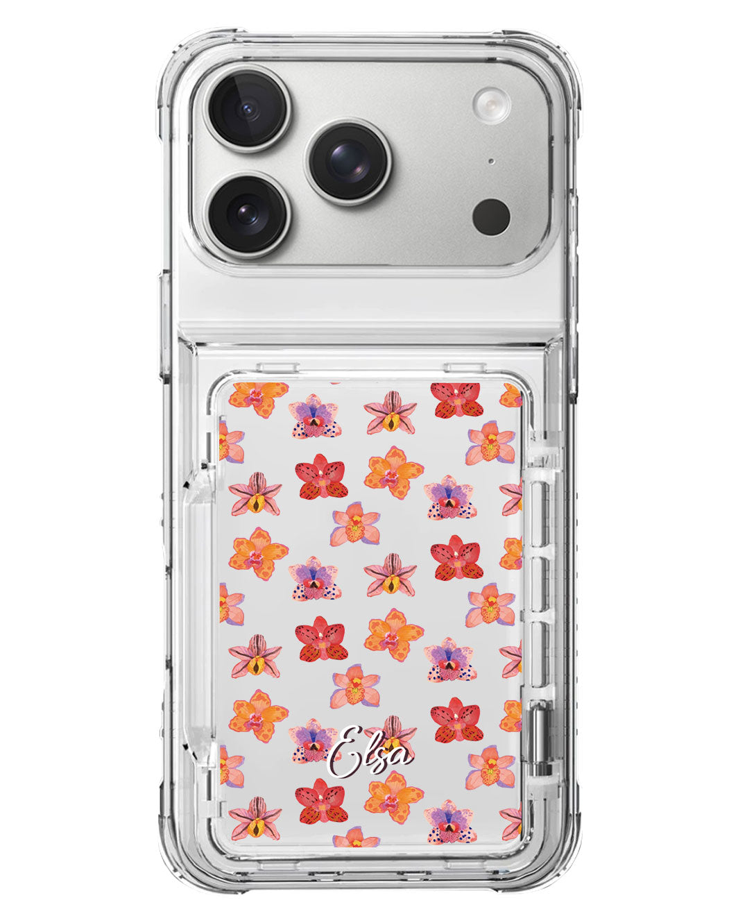 iPhone Crystal Wallet Standing Case - Floral Twilight