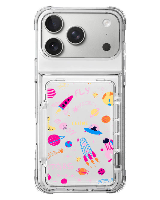 iPhone Crystal Wallet Standing Case - Happy Space
