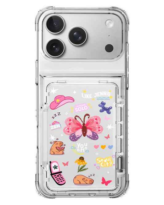iPhone Crystal Wallet Standing Case - BLACKPINK Jennie 2