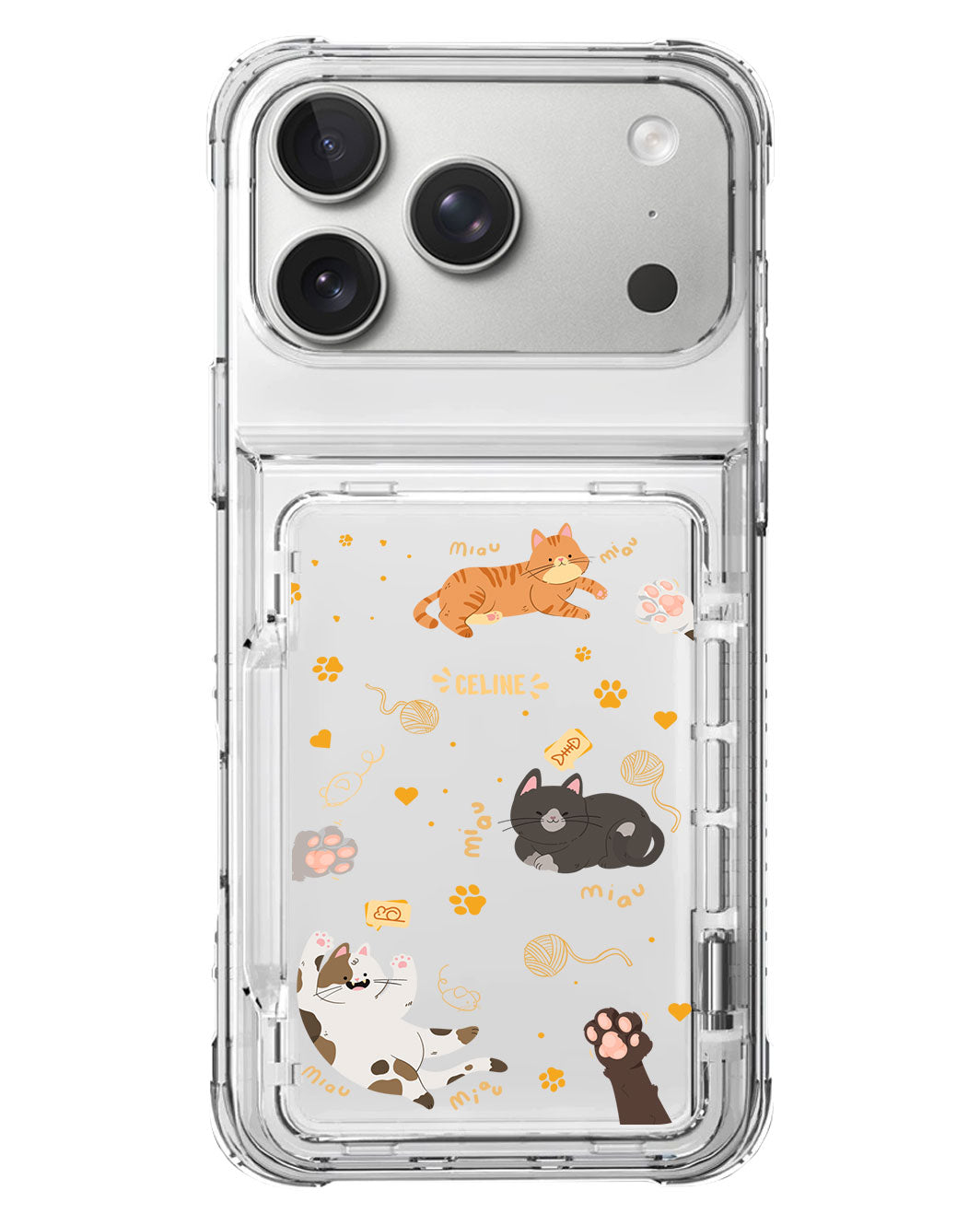 iPhone Crystal Wallet Standing Case - Kitty