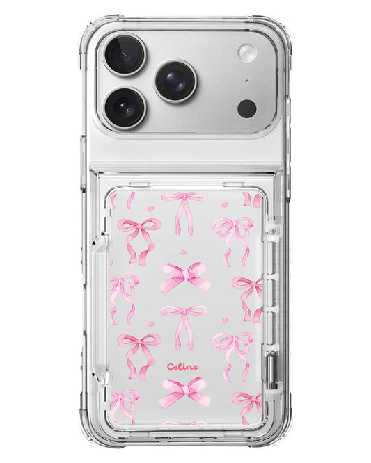 iPhone Crystal Wallet Standing Case - Love Coquette