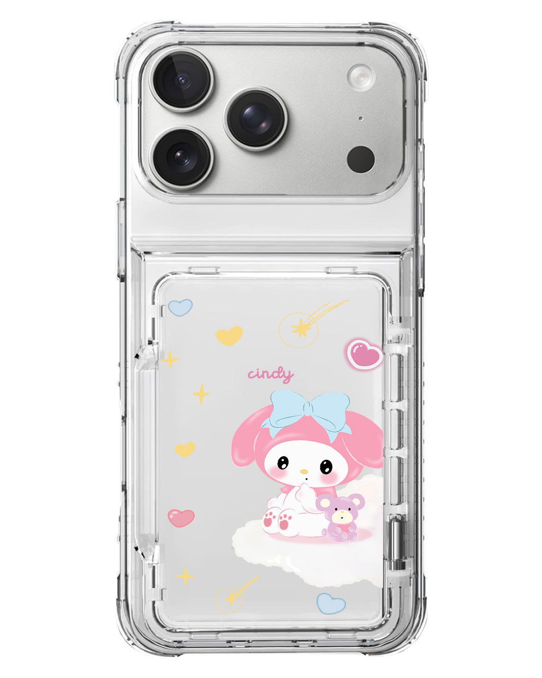 iPhone Crystal Wallet Standing Case - Love Melody