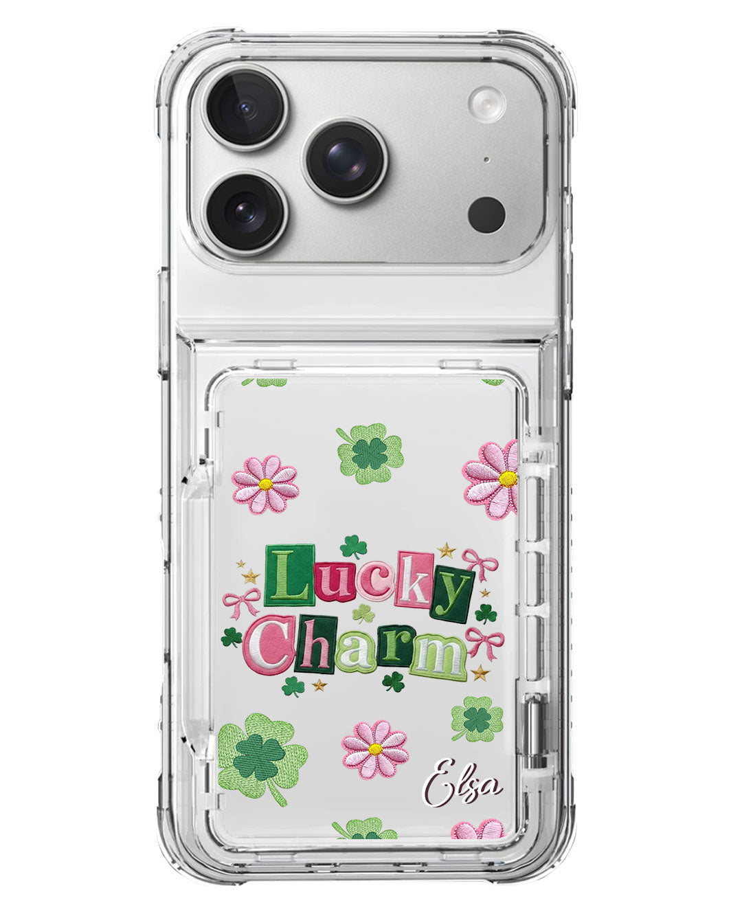 iPhone Crystal Wallet Standing Case - Lucky Charms