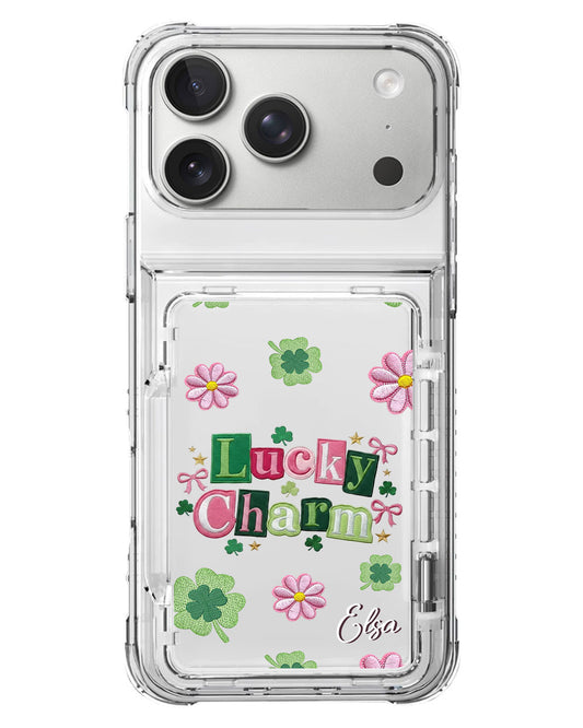 iPhone Crystal Wallet Standing Case - Lucky Charms