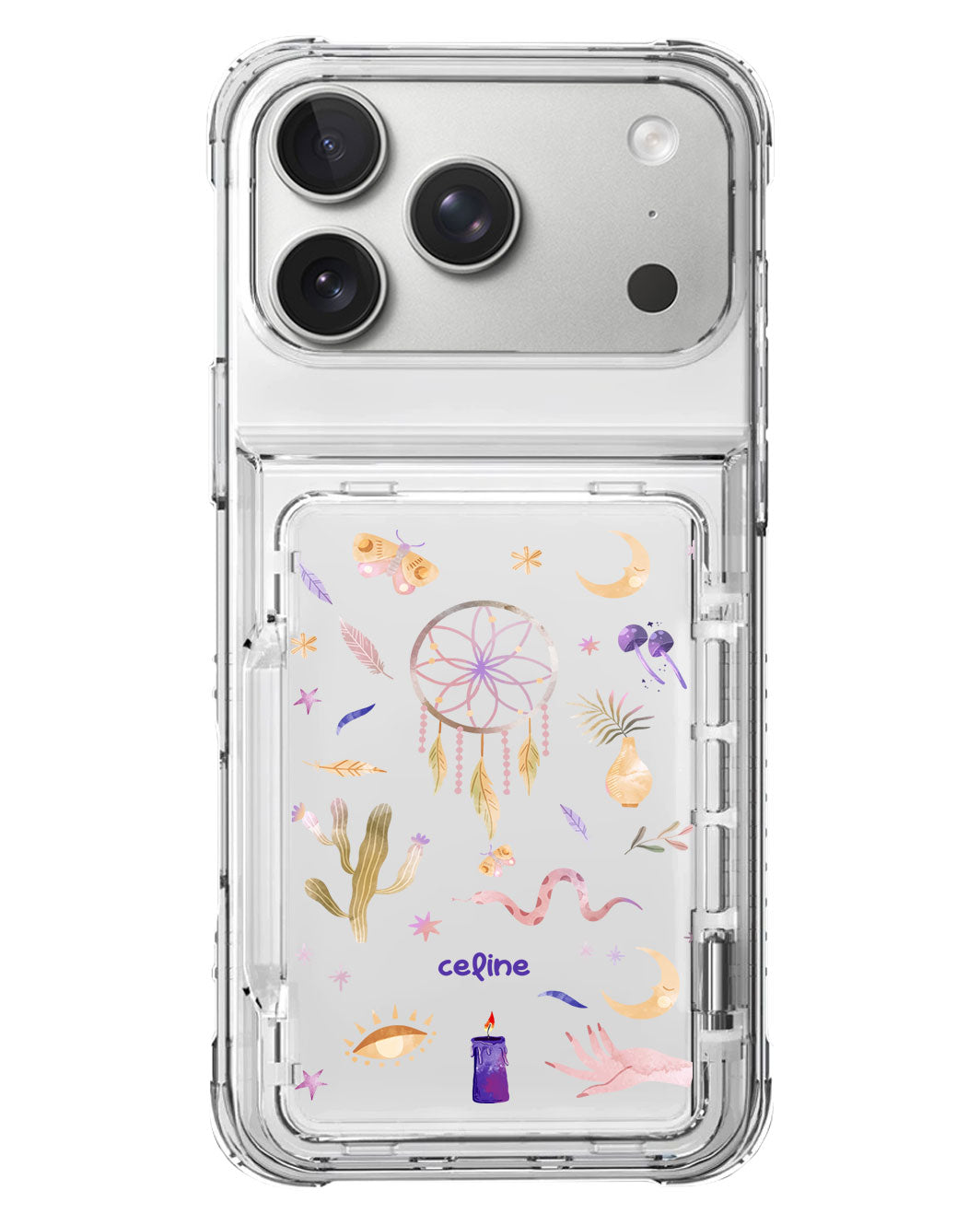 iPhone Crystal Wallet Standing Case - Magic Boho