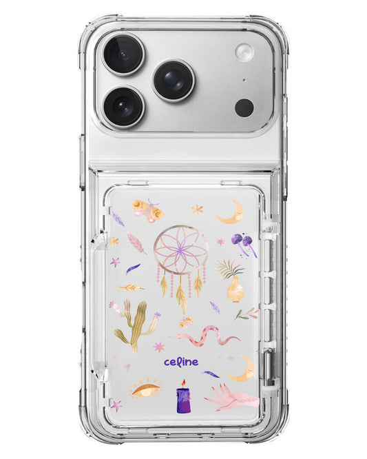 iPhone Crystal Wallet Standing Case - Magic Boho