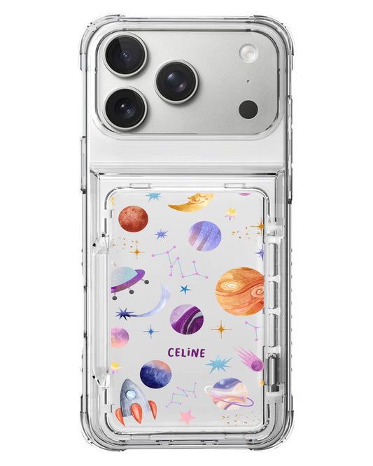 iPhone Crystal Wallet Standing Case - Planetarium