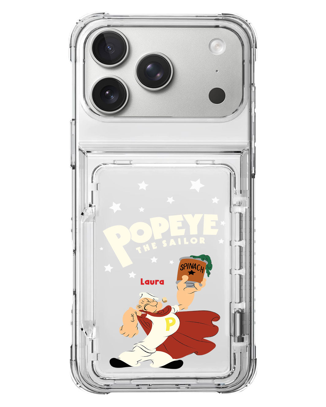 iPhone Crystal Wallet Standing Case - Popeye The Sailor