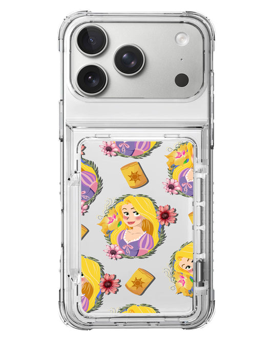 iPhone Crystal Wallet Standing Case - Rapunzel Pattern