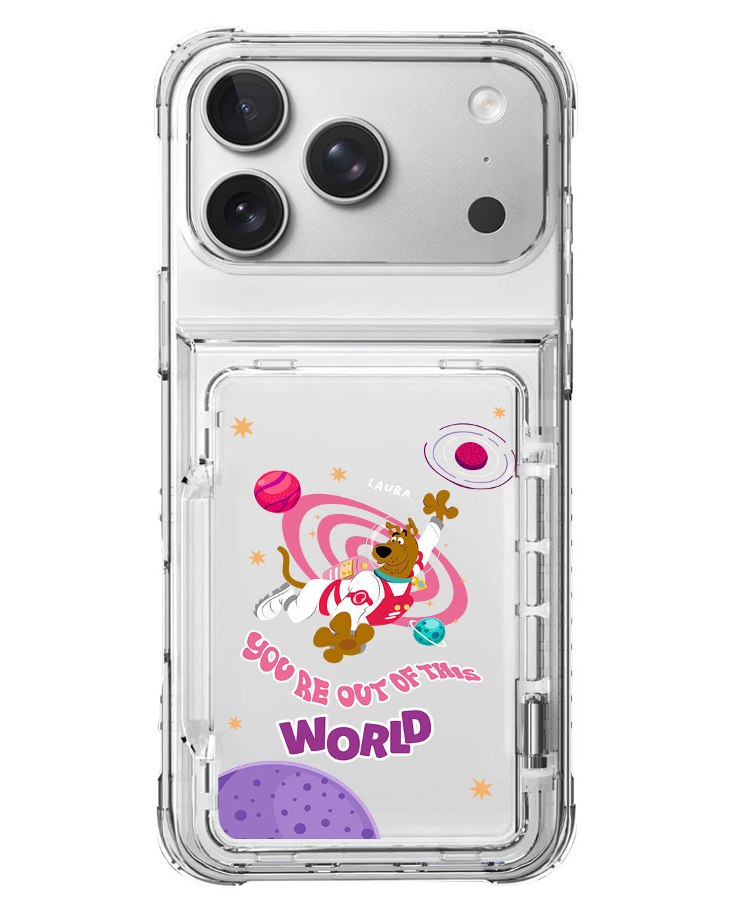 iPhone Crystal Wallet Standing Case - Scooby Out Of World