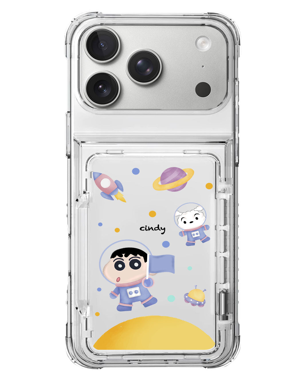 iPhone Crystal Wallet Standing Case - Shincan In The Moon