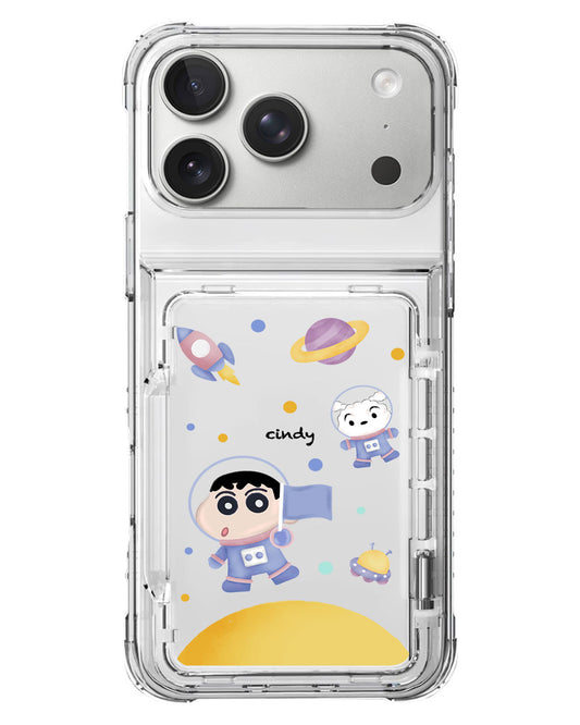 iPhone Crystal Wallet Standing Case - Shincan In The Moon
