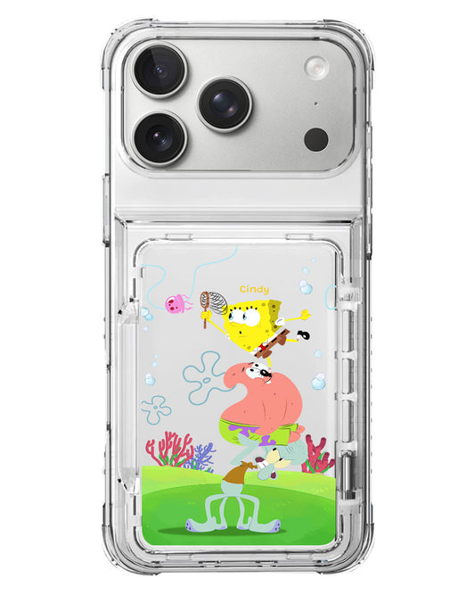 iPhone Crystal Wallet Standing Case - Spongebob 1