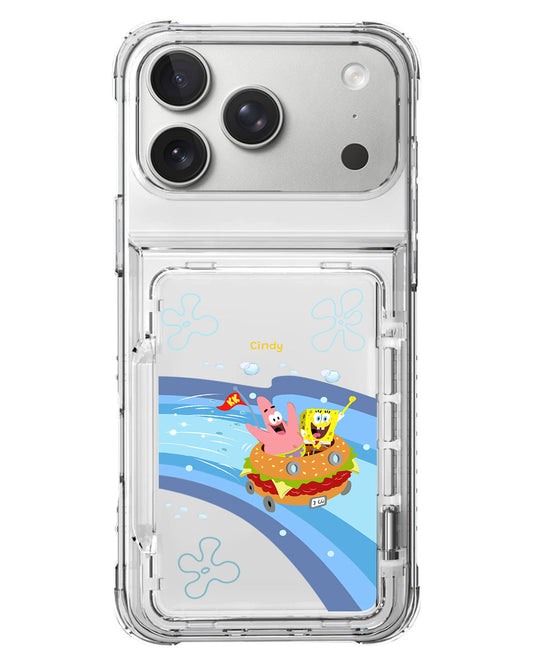 iPhone Crystal Wallet Standing Case - Spongebob Tour