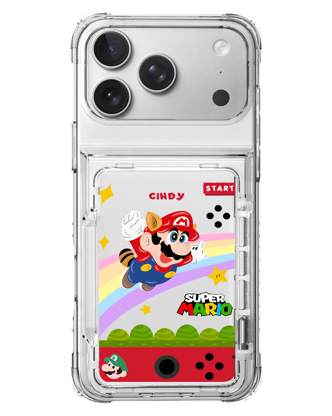 iPhone Crystal Wallet Standing Case - Super Swing Mario