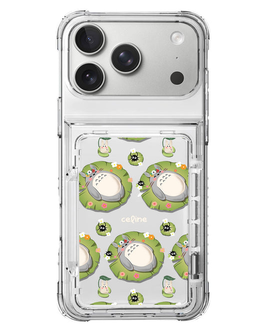 iPhone Crystal Wallet Standing Case - Totoro Pattern