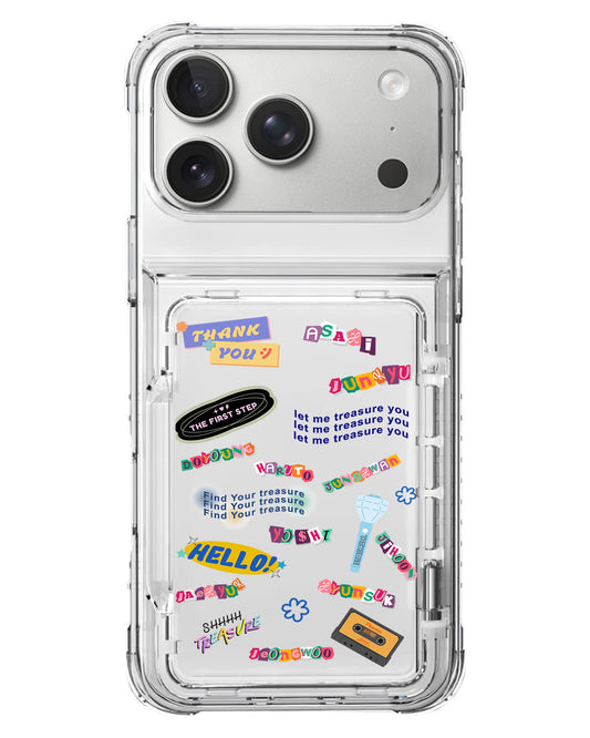 iPhone Crystal Wallet Standing Case - Treasure 1