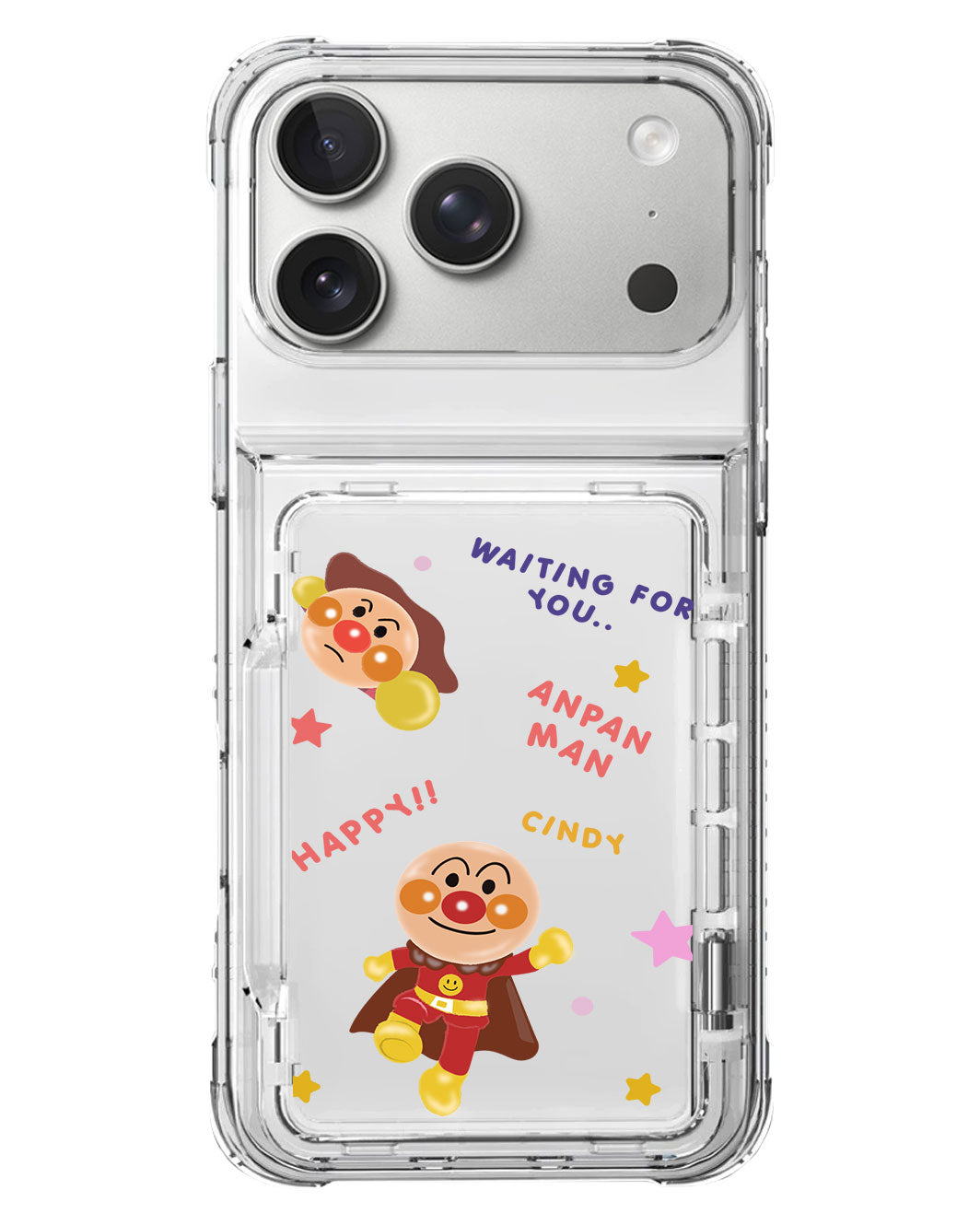 iPhone Crystal Wallet Standing Case - Waiting For U Anpanman