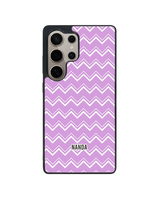 Android Premium Glam Case - Lavender Zigzag