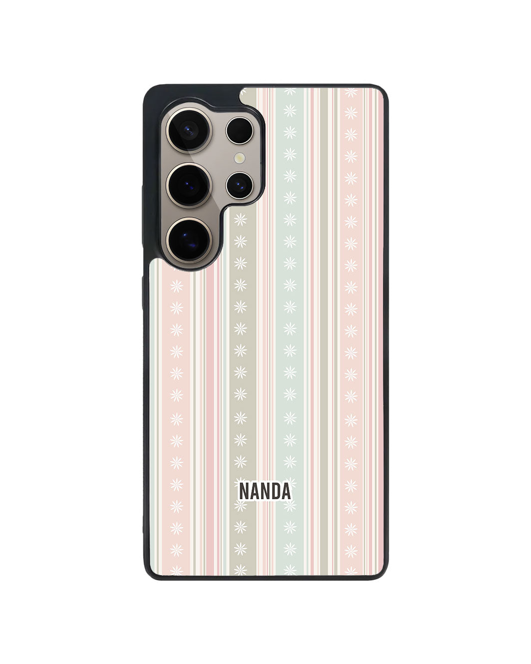 Android Premium Glam Case - Soft Bloom Stripes