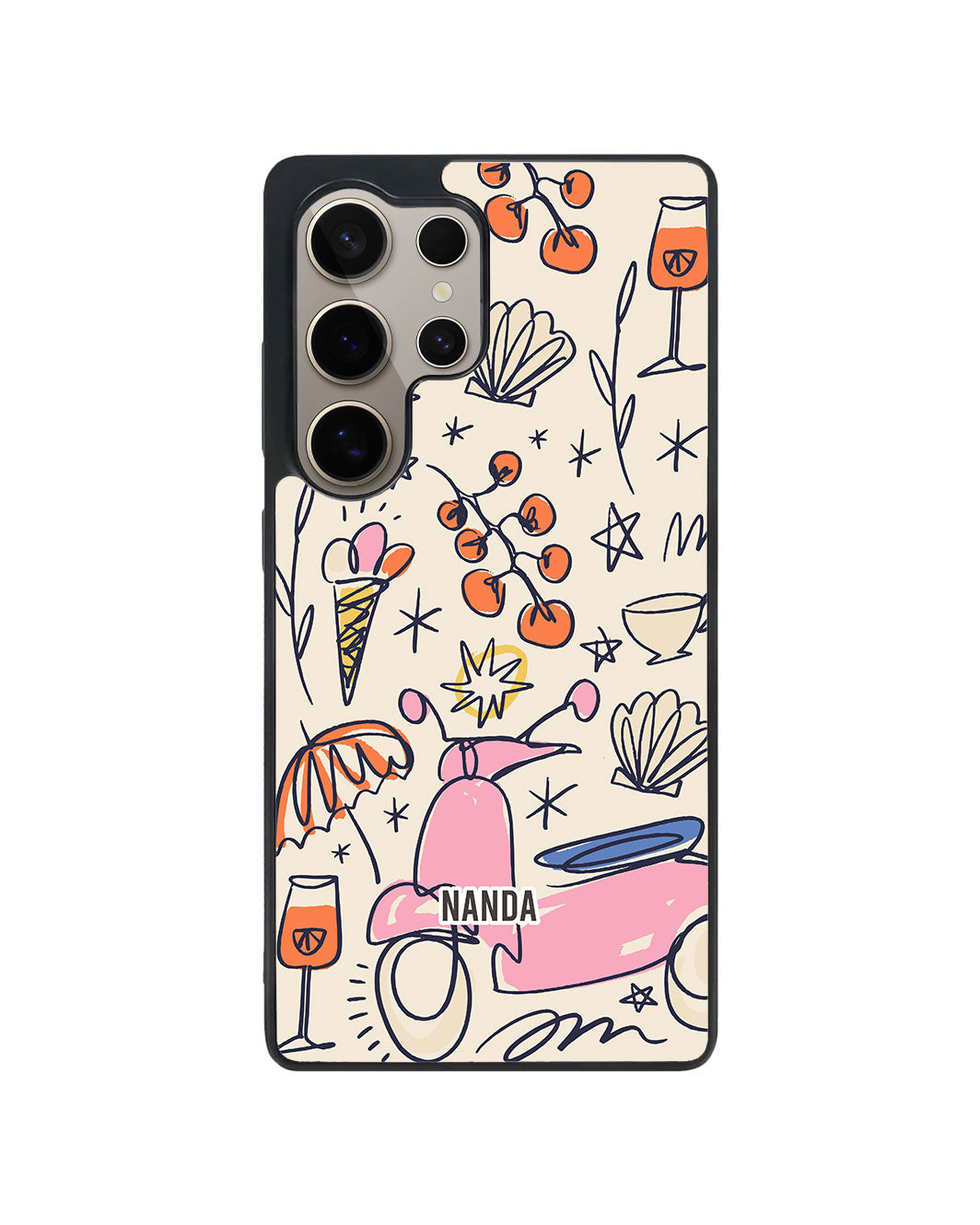 Android Premium Glam Case - Vacation Scribbles