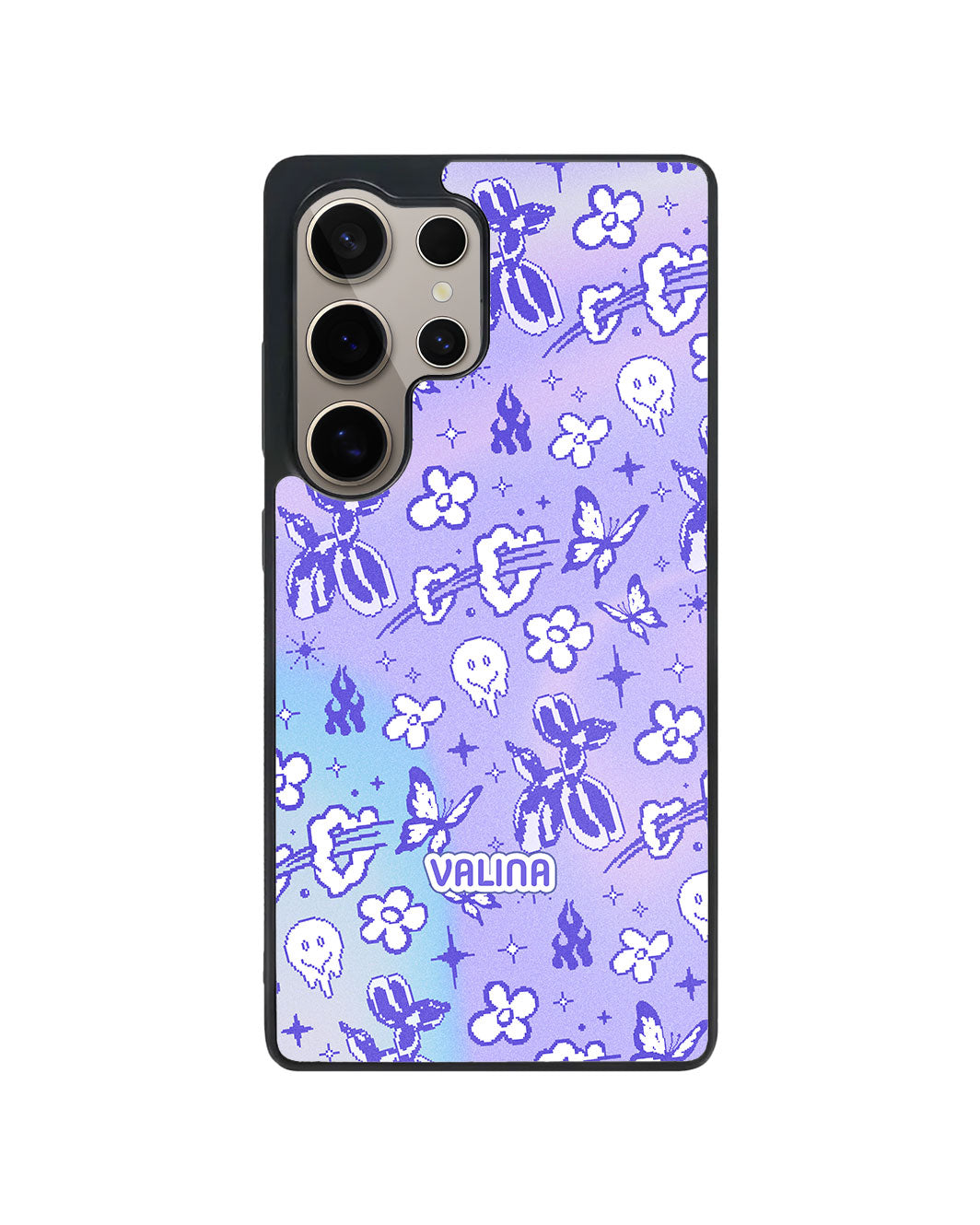 Android Premium Glam Case - Purple Glitch