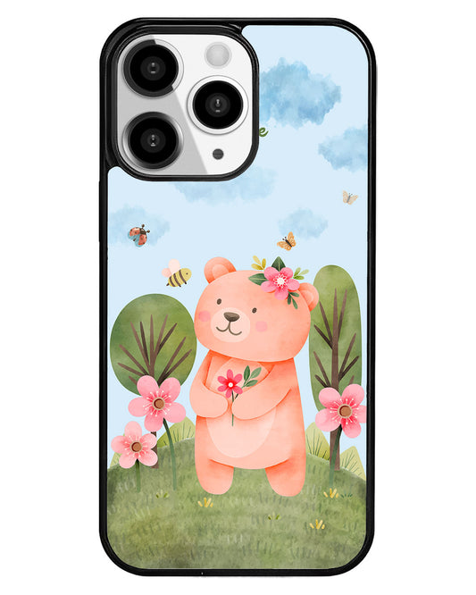 iPhone Premium Glam Case - Bear in Spring