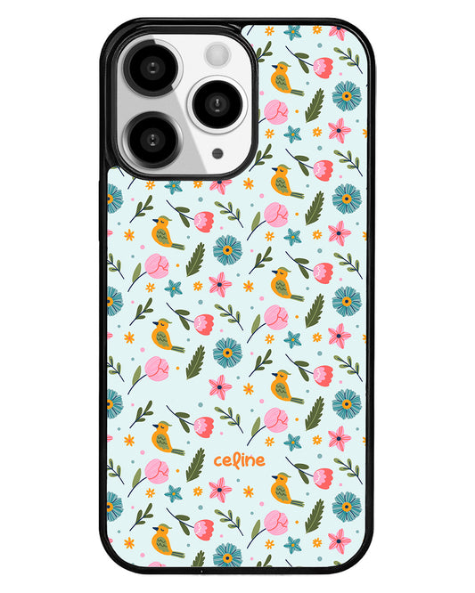 iPhone Premium Glam Case - Flower Bird