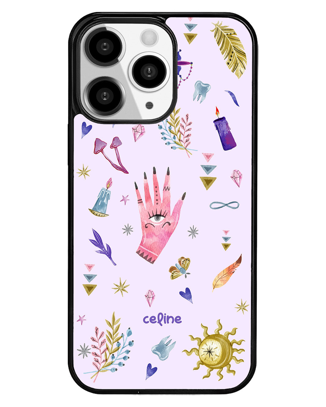 iPhone Premium Glam Case - Purple Boho