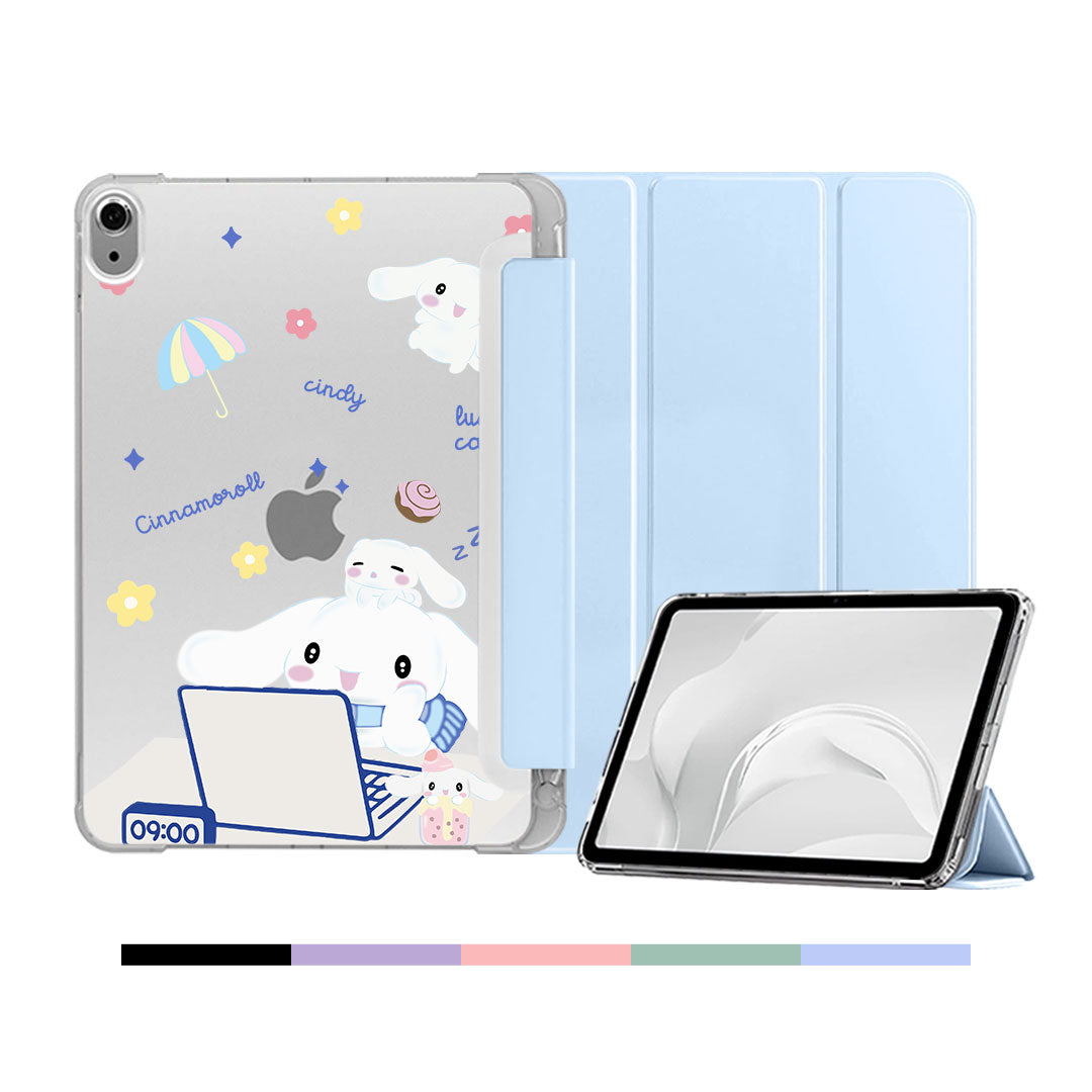 iPad & Android Tab Softcase Flipcover - Hardwork Cinnamoroll