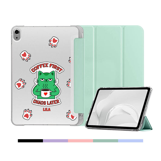 iPad & Android Tab Softcase Flipcover - Coffee Before Chaos