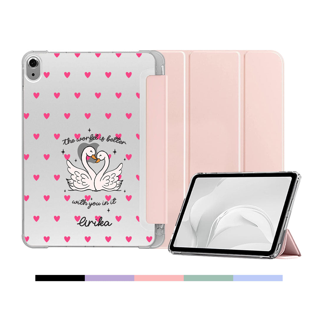iPad & Android Tab Softcase Flipcover - Swan Soulmate