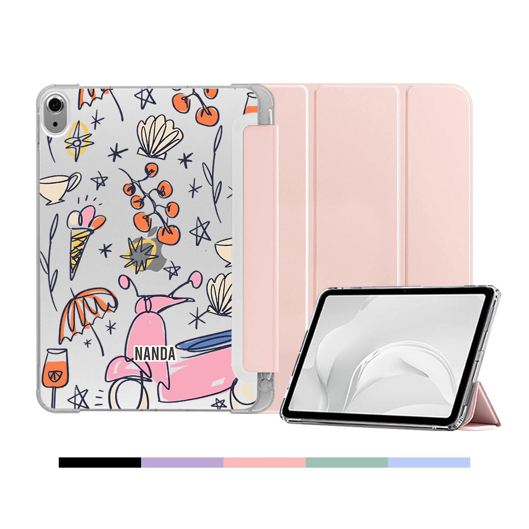 iPad & Android Tab Softcase Flipcover - Vacation Scribbles