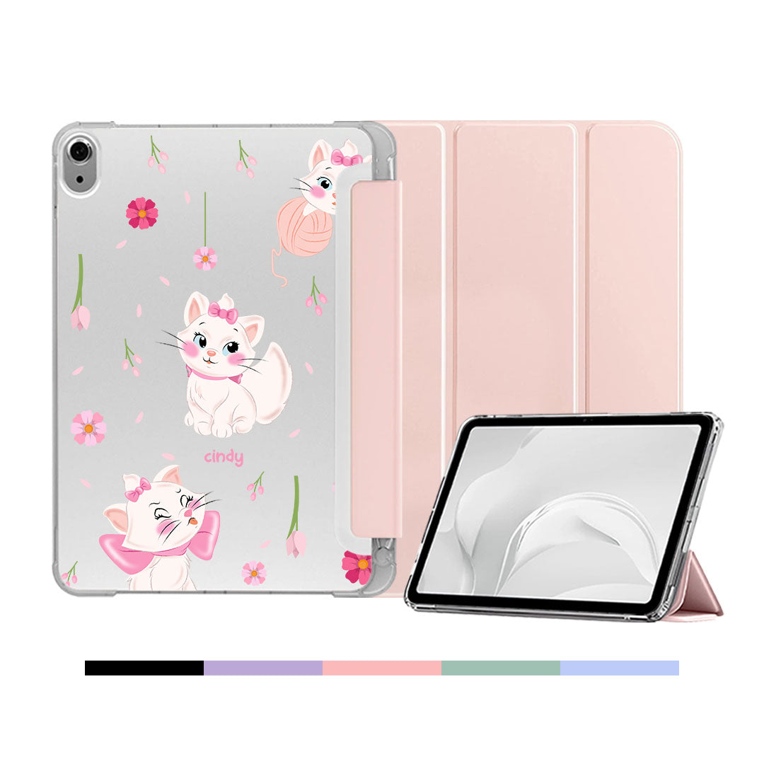 iPad & Android Tab Softcase Flipcover - Marrie Cat Flower