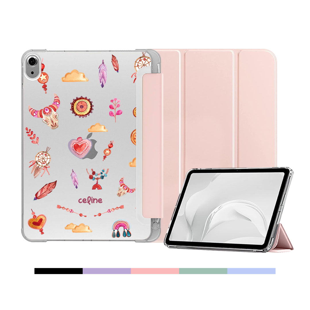 iPad & Android Tab Softcase Flipcover - Red Boho