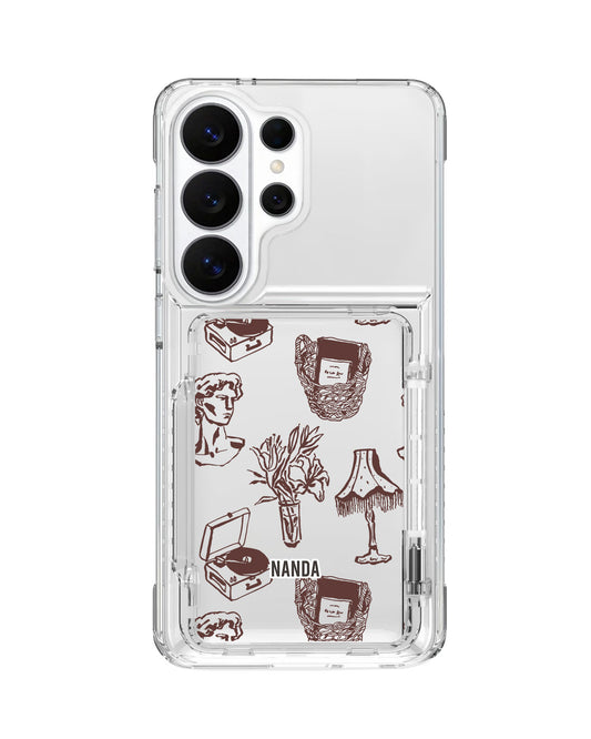 Android Crystal Wallet Standing Case - Antique Corners