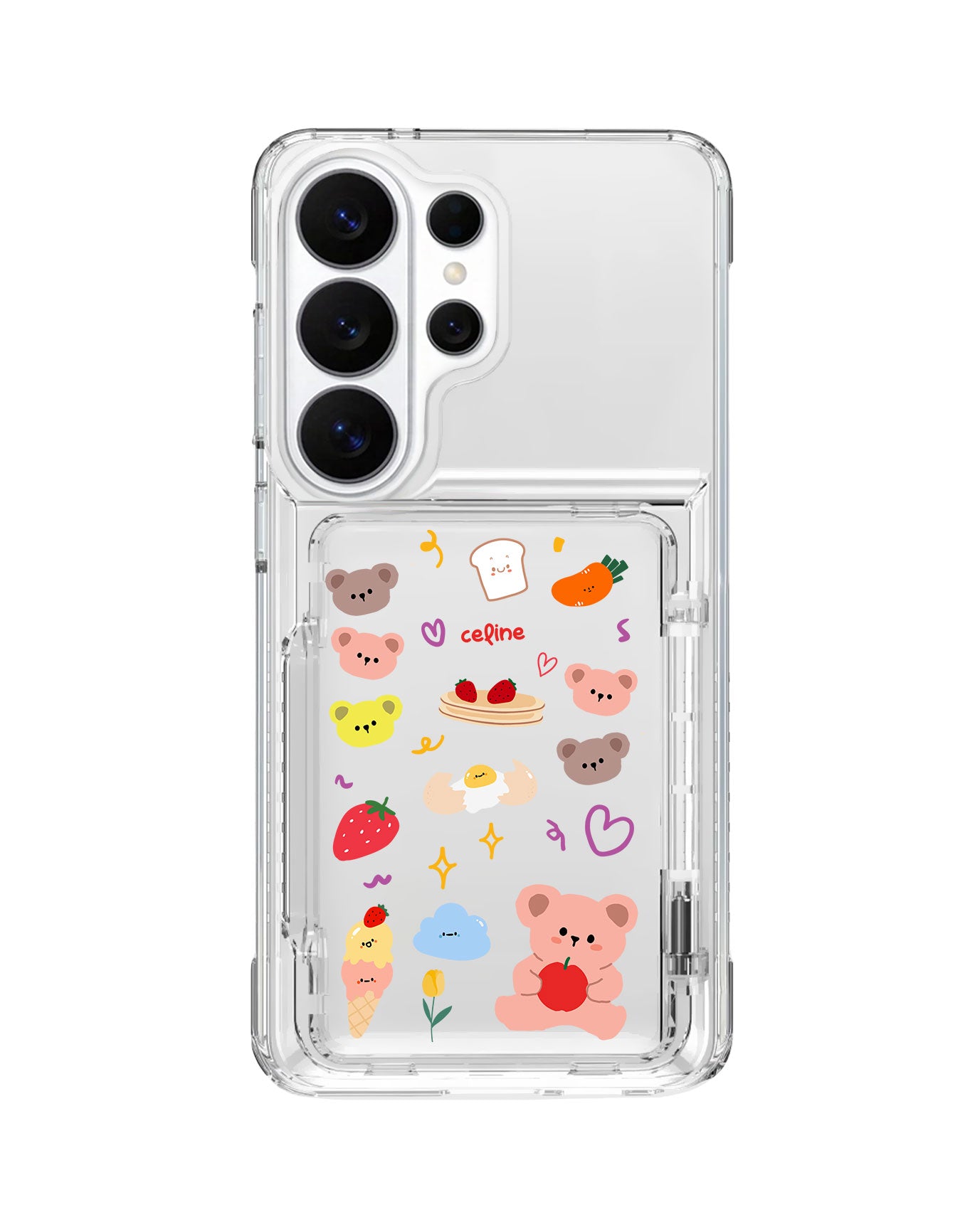 Android Crystal Wallet Standing Case - Breakfast Time