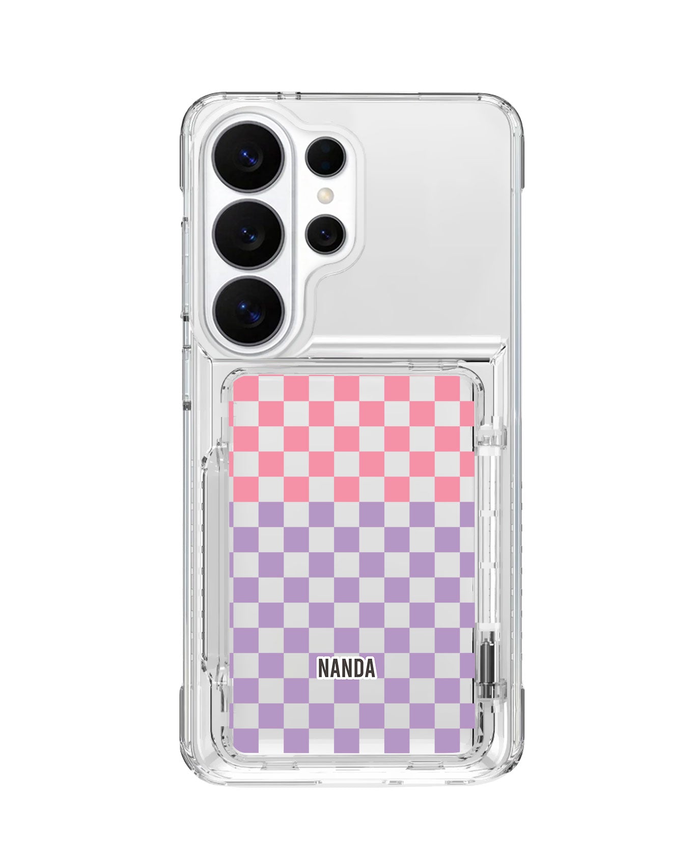 Android Crystal Wallet Standing Case - Candy Checkmate