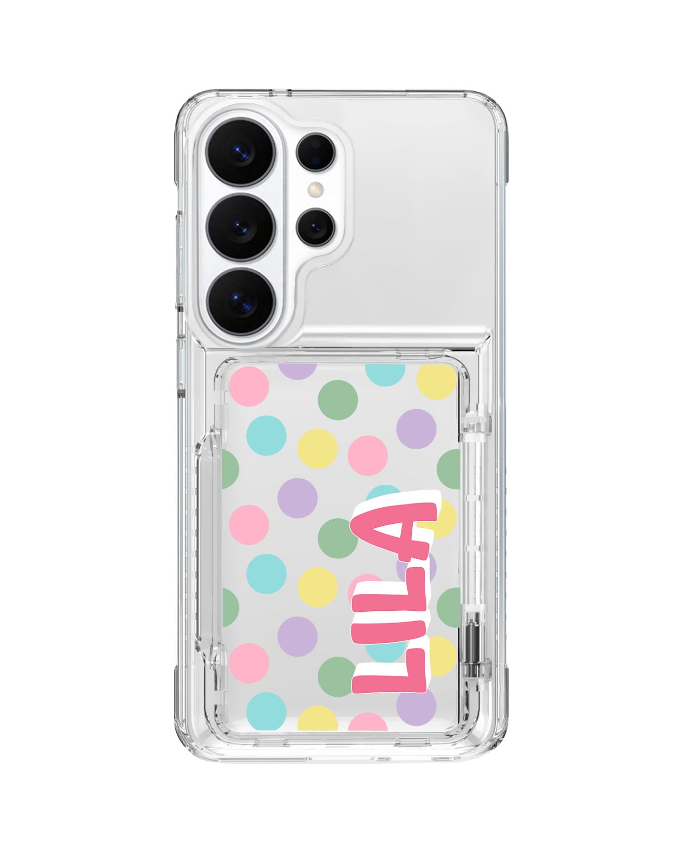 Android Crystal Wallet Standing Case - Dotty Delight