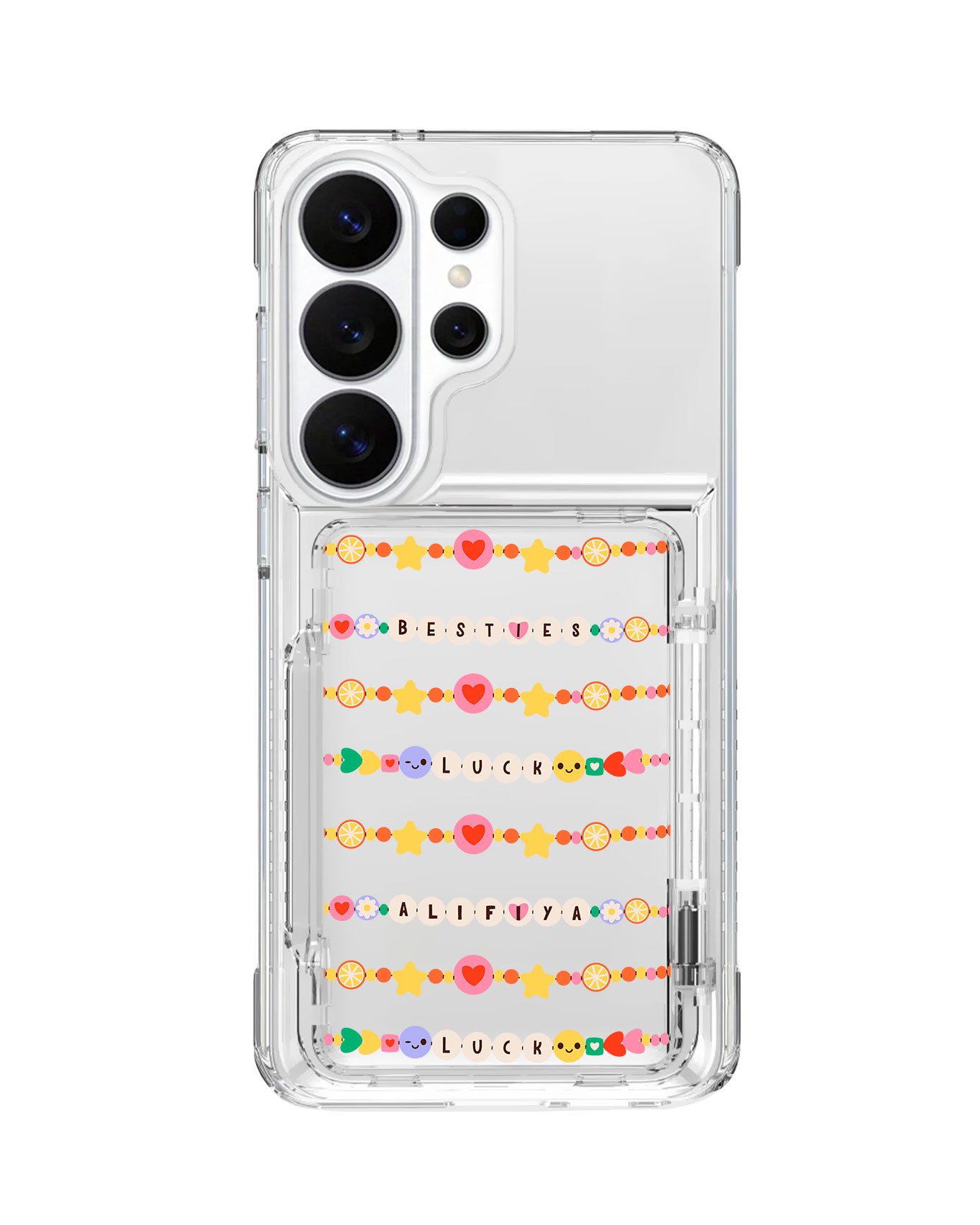 Android Crystal Wallet Standing Case - Friendship Bracelet