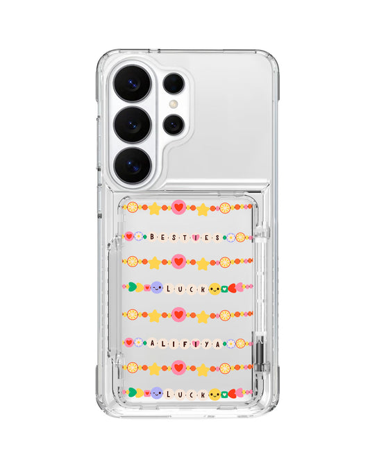 Android Crystal Wallet Standing Case - Friendship Bracelet