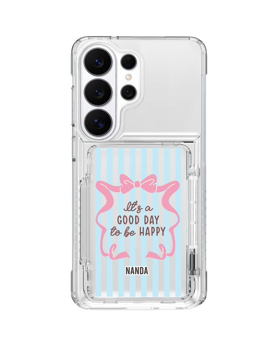 Android Crystal Wallet Standing Case - Good Day Energy