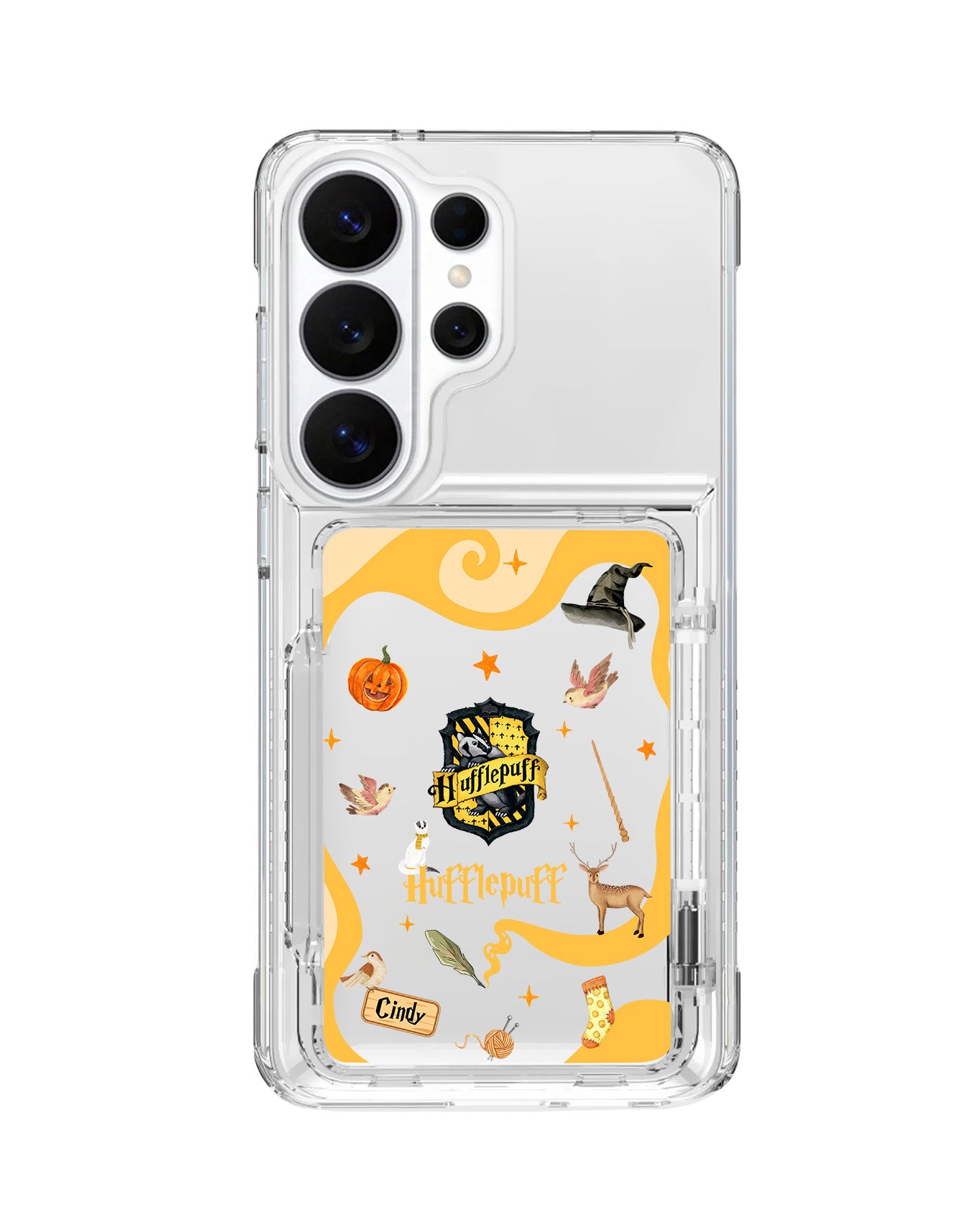 Android Crystal Wallet Standing Case - Hufflepuff